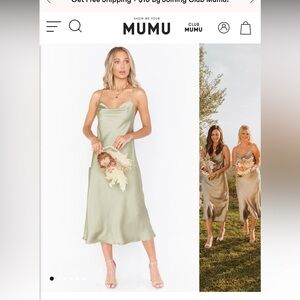 NWT Show Me Your MuMu Verona Cowl Slip Dress